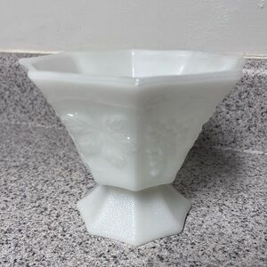 White Milk Glass Candy Dish
